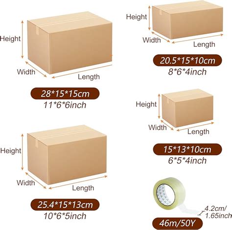 corrugated shipping boxes dimensions